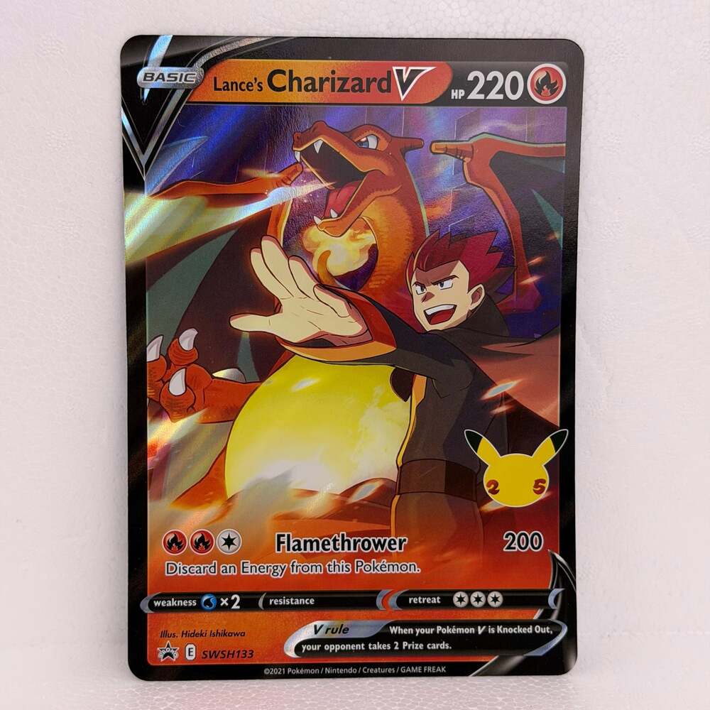 Pokémon TCG Lance's Charizard V SWSH133 Black Star Promo Celebrations Jumbo